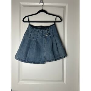 Jeans division pleated mini skirt size xxs30